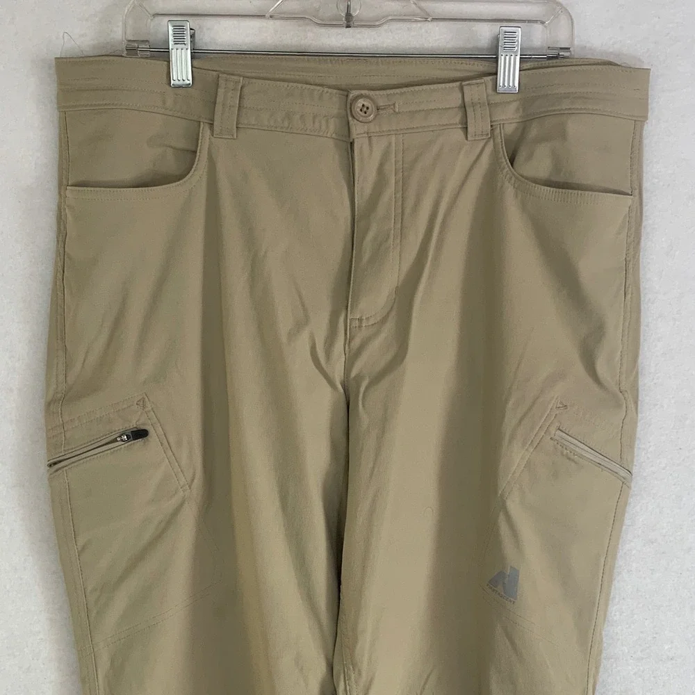 Eddie Bauer First Ascent Hiking Pants‎ Womens 16T Tan Cargo Stretch Outdoors